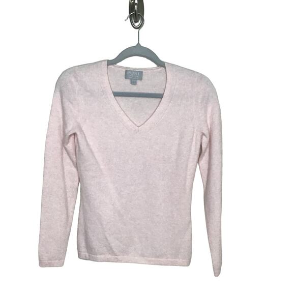 Pure Collection 100% Cashmere Pink Sweater Size 2 - Picture 1 of 3